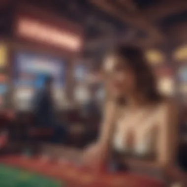 A serene image promoting responsible gambling practices in a casino environment.