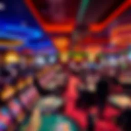 A vibrant casino floor bustling with activity