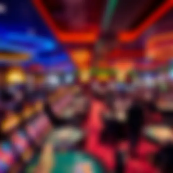 Vibrant Casino Atmosphere A vibrant casino floor bustling with activity