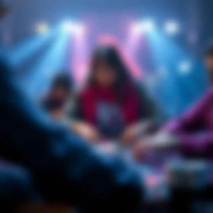 Strategic Gameplay in DJ Poker Visual representation of DJ poker strategies in action