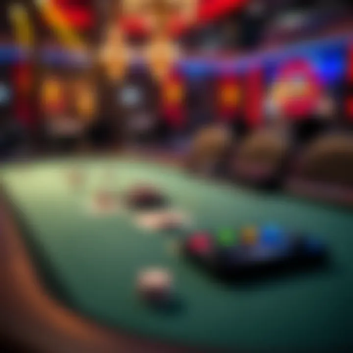 The Unique Elements of DJ Poker Games An illustration of the DJ poker table showcasing unique game elements