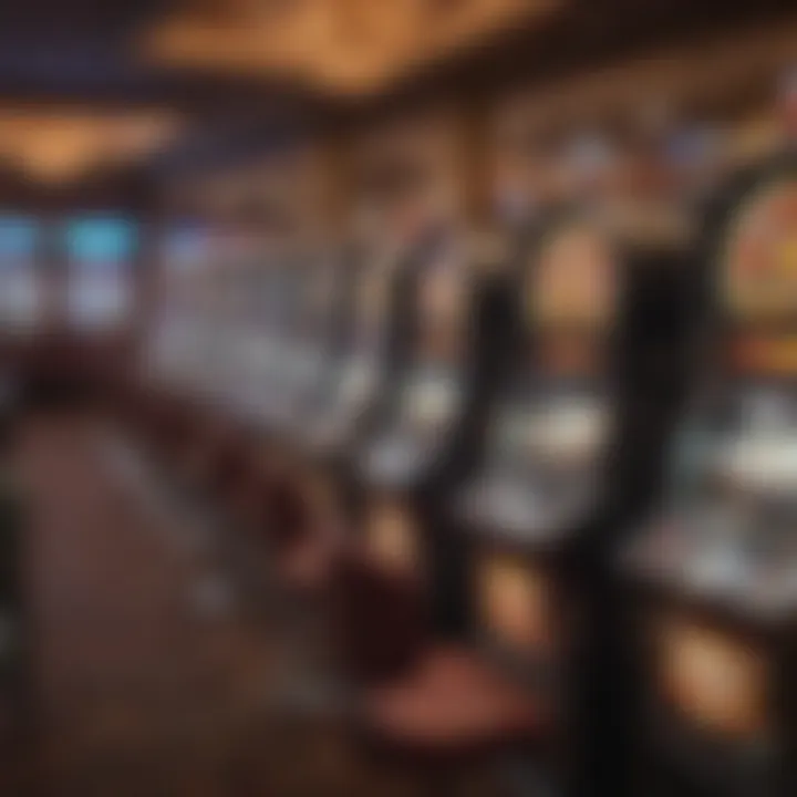 Interior gaming area filled with slot machines