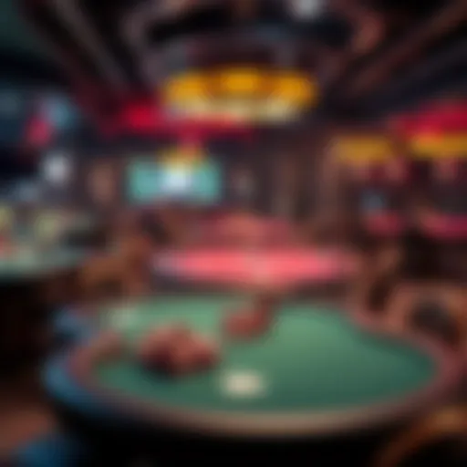 Dynamic game setting showcasing multiple poker tables