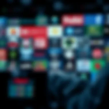 A collage showcasing various platforms for online sports betting.