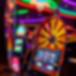 Vibrant Wheel of Fortune slot machine in a Las Vegas casino
