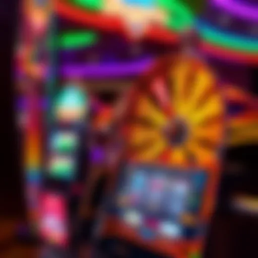 Vibrant Wheel of Fortune slot machine in a Las Vegas casino