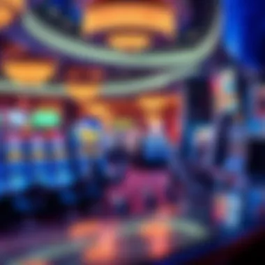 Interior design of the gaming floor at Rock Casino