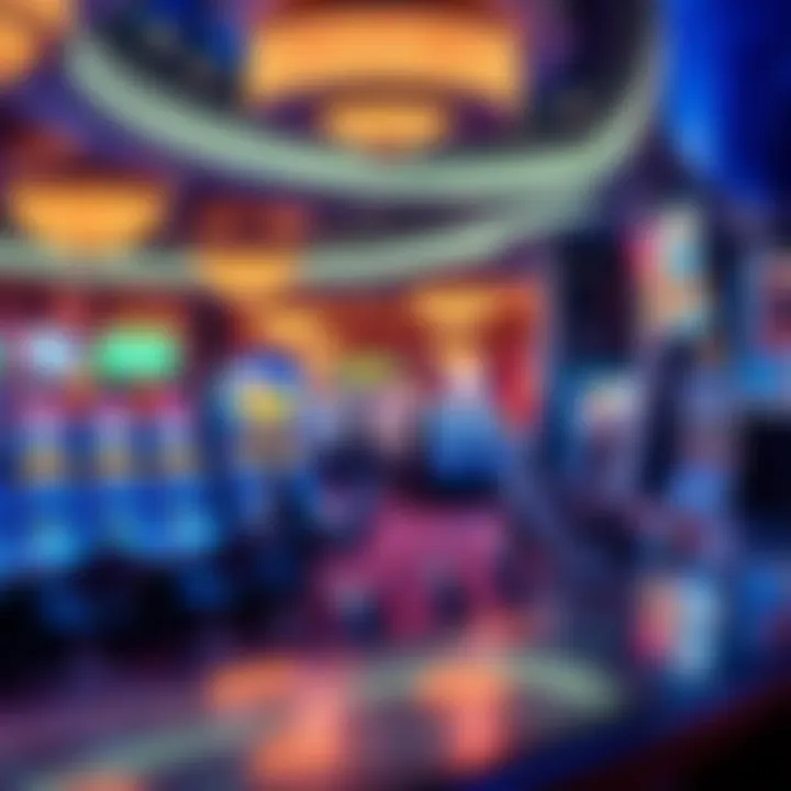 Interior design of the gaming floor at Rock Casino