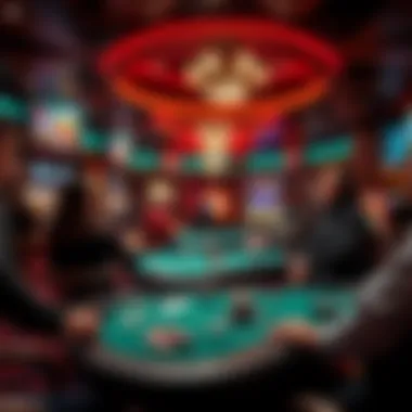 Casino atmosphere showcasing high-stakes betting