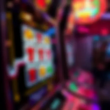 Close-up of slot machine payout screen