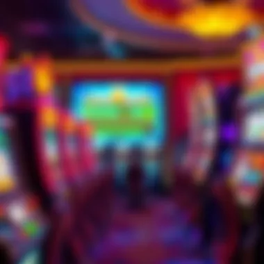 Vibrant slot machine display in a Las Vegas casino