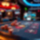 Virtual poker table showcasing WSOP online gameplay