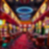 Vibrant casino interior showcasing various games