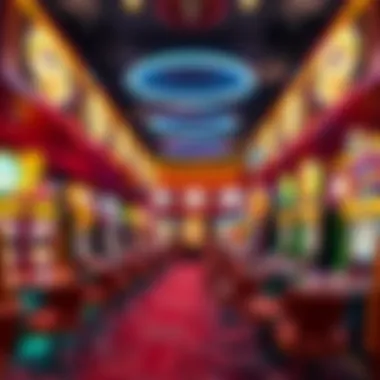 Vibrant casino interior showcasing various games