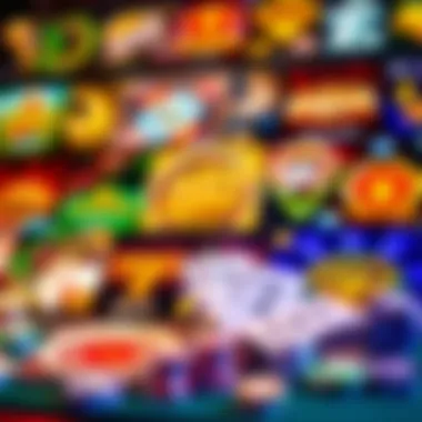 A vibrant display of various casino games available on mobile platforms