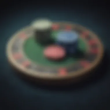 Elegant poker chip set displayed on a velvet background