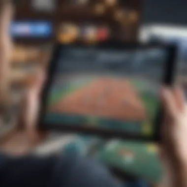 Interactive sports betting experience on a tablet