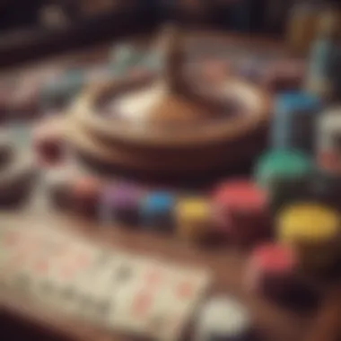 Vintage casino game accessories arranged stylishly