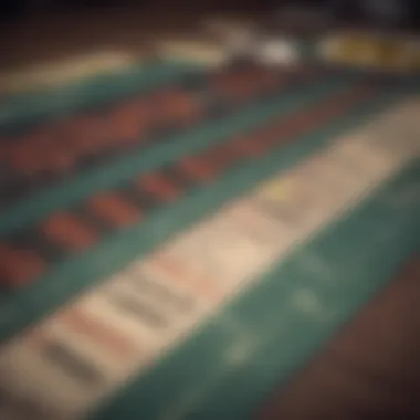 Close-up of a betting slip with odds and selections highlighted.