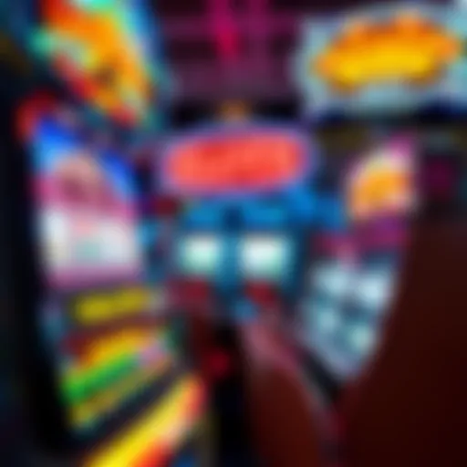 Exciting slot machine in action