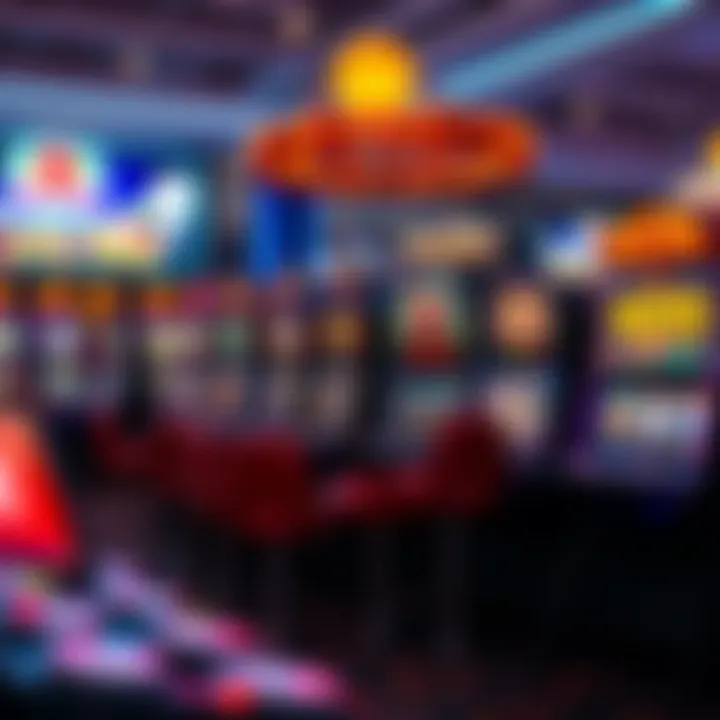 Various types of slot games on display