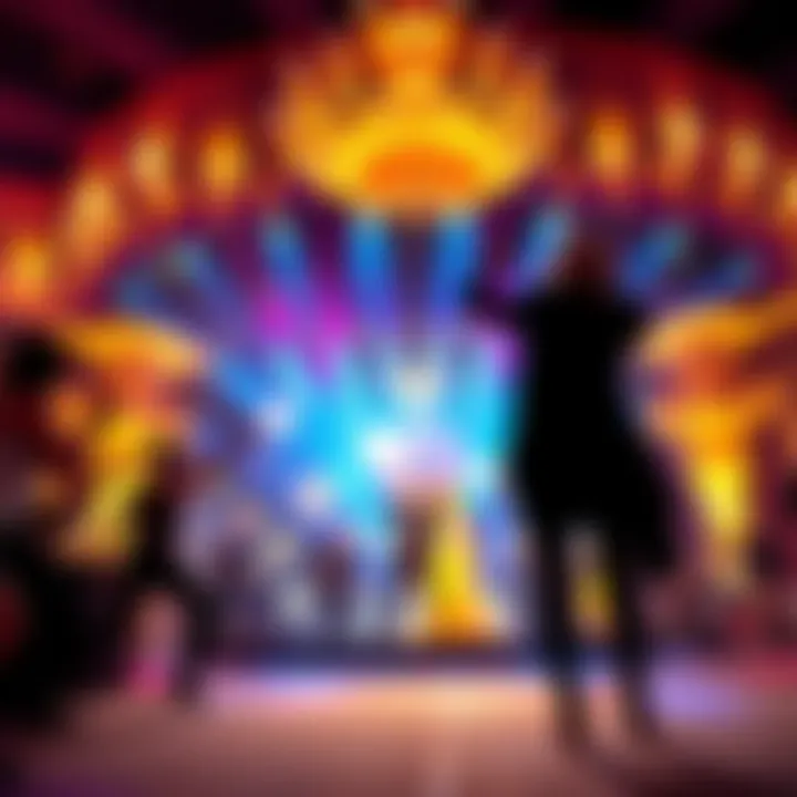 Vibrant entertainment show at Mandalay Bay, showcasing performers in action