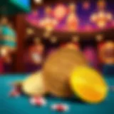 Illustration of Chumba Coins in action during gameplay