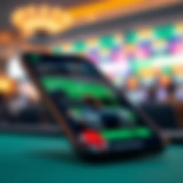 Mobile interface of a popular sportsbook