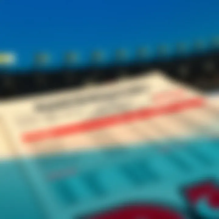 Close-up of a betting slip and NASCAR statistics