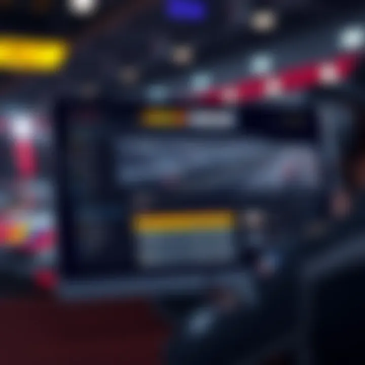 A digital betting platform interface for NASCAR