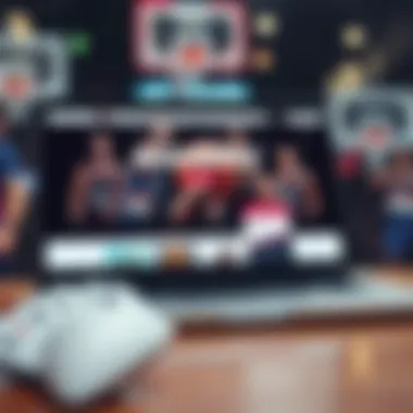 A laptop displaying a website for free March Madness contests