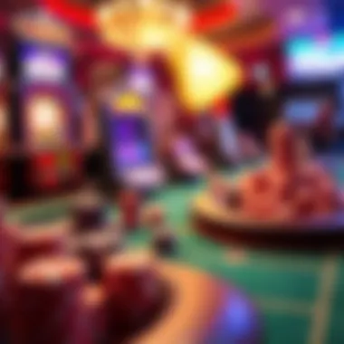 A vibrant depiction of popular casino games that feature low wagering conditions.