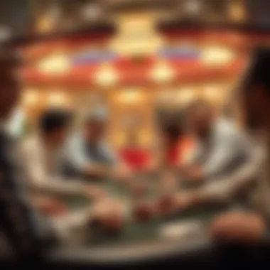 Players engaging in a lively poker session in a top-rated room