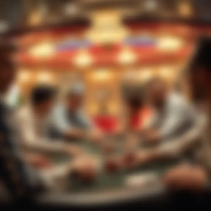 Players engaging in a lively poker session in a top-rated room