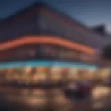 The vibrant exterior of a New Orleans casino at night, showcasing neon lights and a bustling atmosphere.