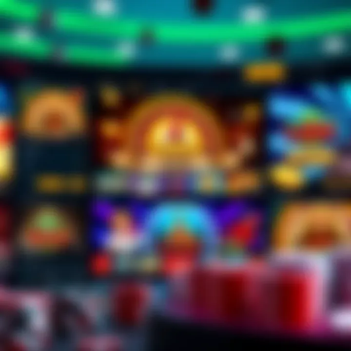 Diverse online casino platform interface showcasing various games