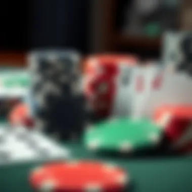 Poker Chips and Cards Illustration of poker chips and cards used in Texas Hold'em