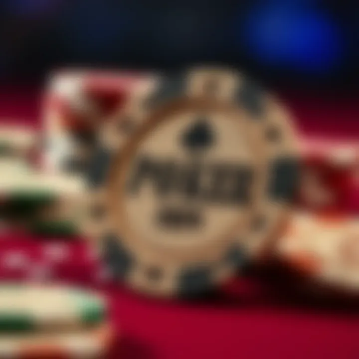 A detailed view of the texture and craftsmanship of premium clay poker chips.