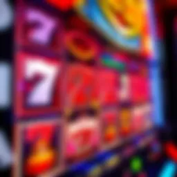 Close-up view of Red Hot 21 slot machine interface showcasing vibrant graphics and symbols