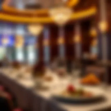 Elegant dining setting with gourmet dishes