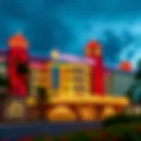 Exterior view of Seminole Casino Hollywood showcasing its vibrant architecture