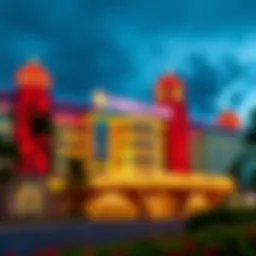 Exterior view of Seminole Casino Hollywood showcasing its vibrant architecture