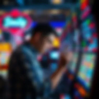 Player analyzing machine patterns and statistics