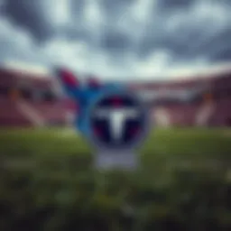 Tennessee Titans logo on the field