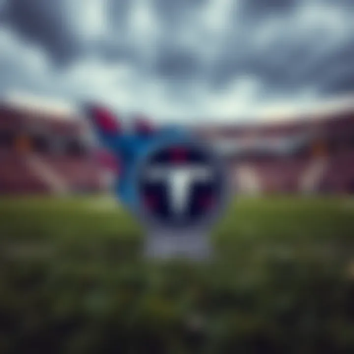 Tennessee Titans Logo Tennessee Titans logo on the field