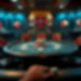 A visual representation of Texas Hold'em table layout