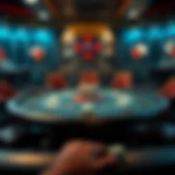 A visual representation of Texas Hold'em table layout