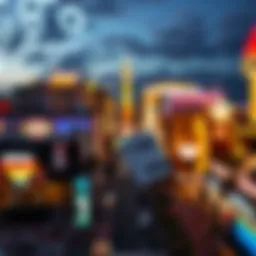 A panoramic view of the Las Vegas Strip showcasing its vibrant nightlife and cosmopolitan atmosphere