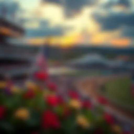 Spectacular view of Churchill Downs during a live race event