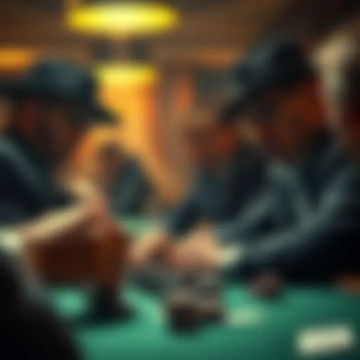 An abstract representation of strategy and psychology in gambling.